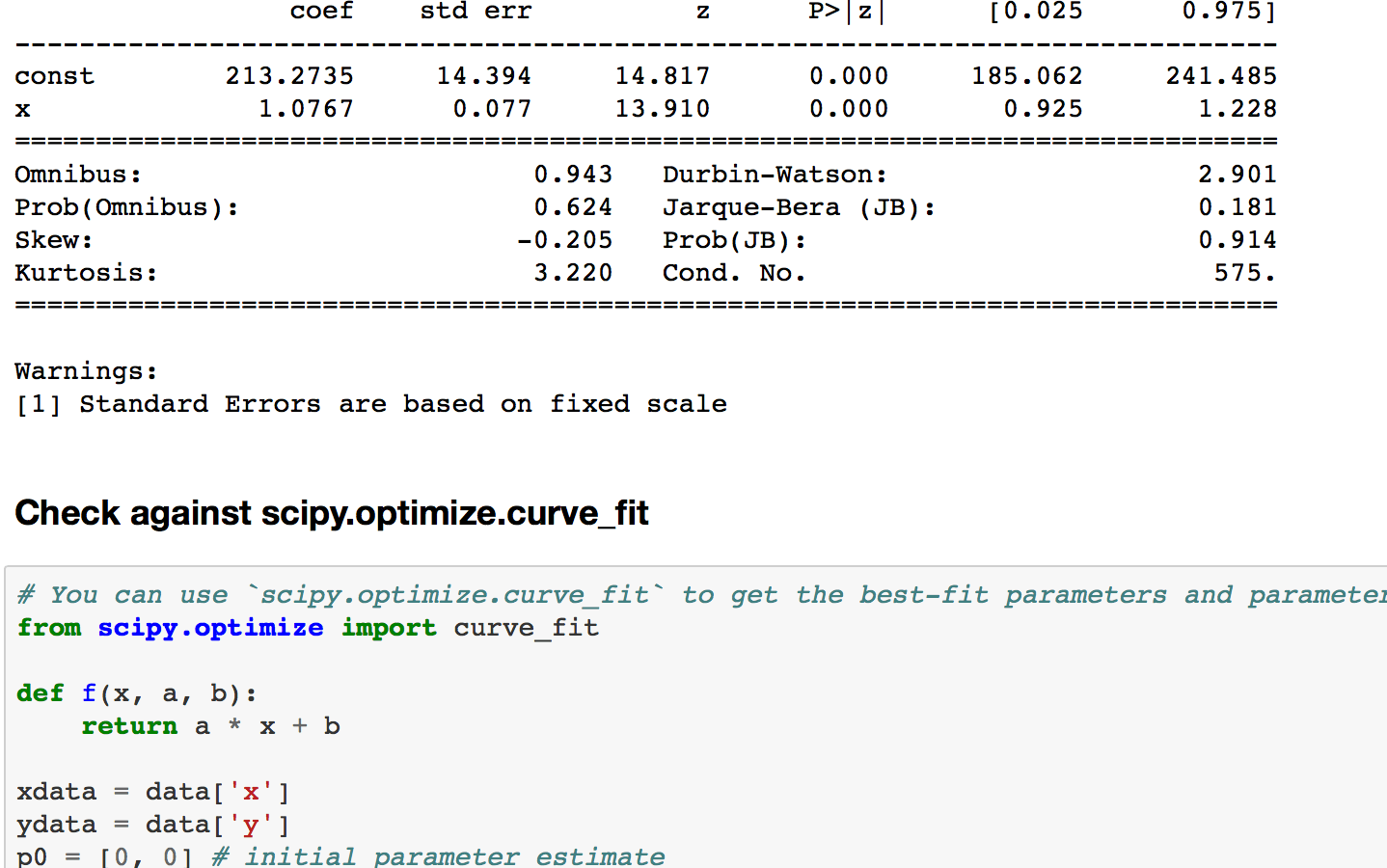Examples — statsmodels